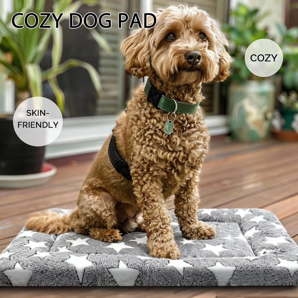 Dog Bed Mat, Reversible Crate Pad, Machine Washable for Small Dogs