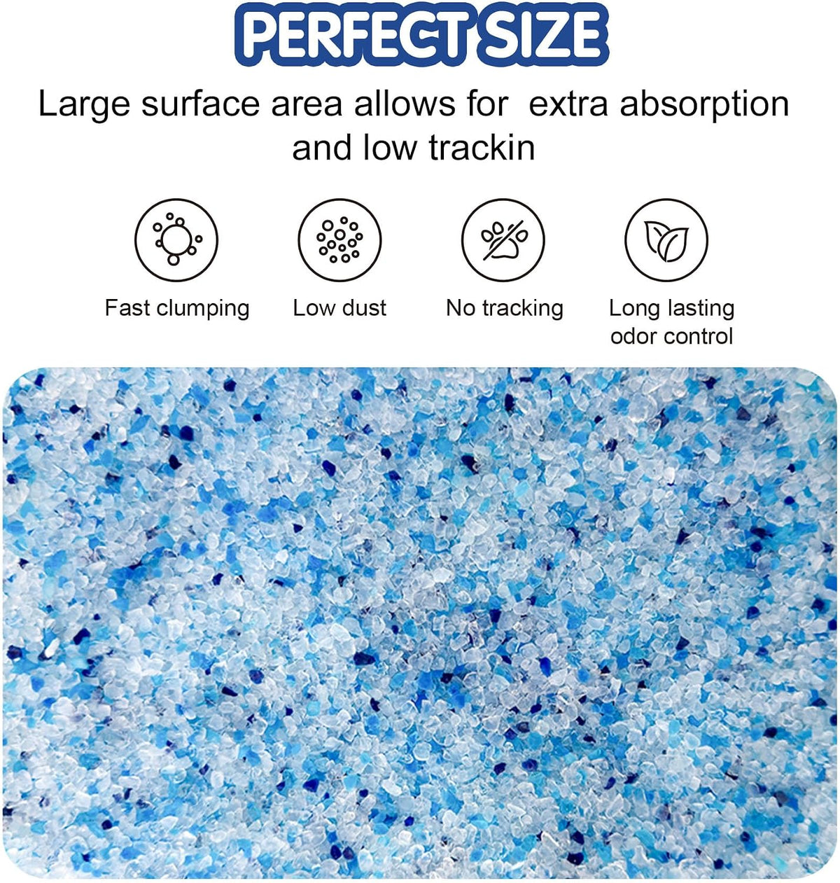 COCOYO Crystal Cat Litter I Silica Gel Cat Litter, 17.2 Lbs Value Pack (4.3 Lbs x 4)