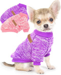 2 Pack Dog Sweaters for Small Dogs Girl Boy Fleece Fall Winter Dog Clothes