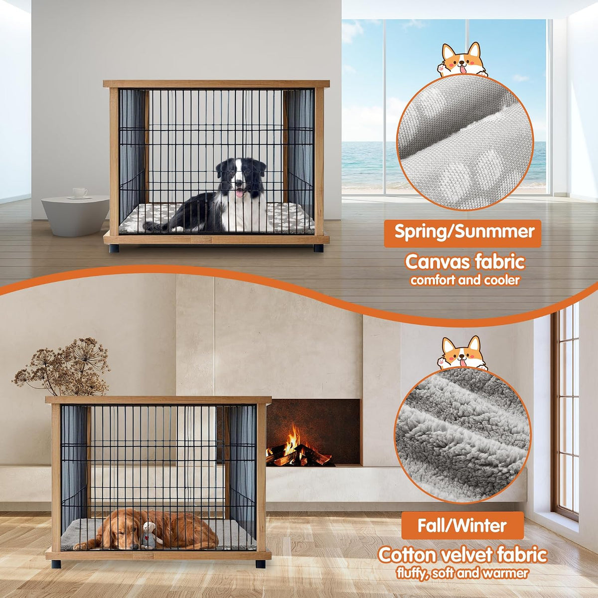 BALAPET Washable Dog Crate Pan Cover, Soft Plush Velvet Liner for Dog Crate Tray Fitted Cover for Pet Crate Pan 36 x 23 