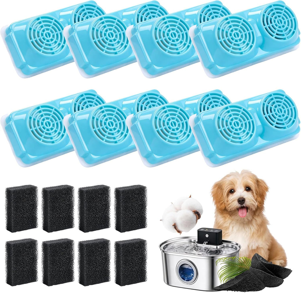 8 Pcs Dog Water Fountain Filter Compatible with Selene 4.0L/134oz Fountains