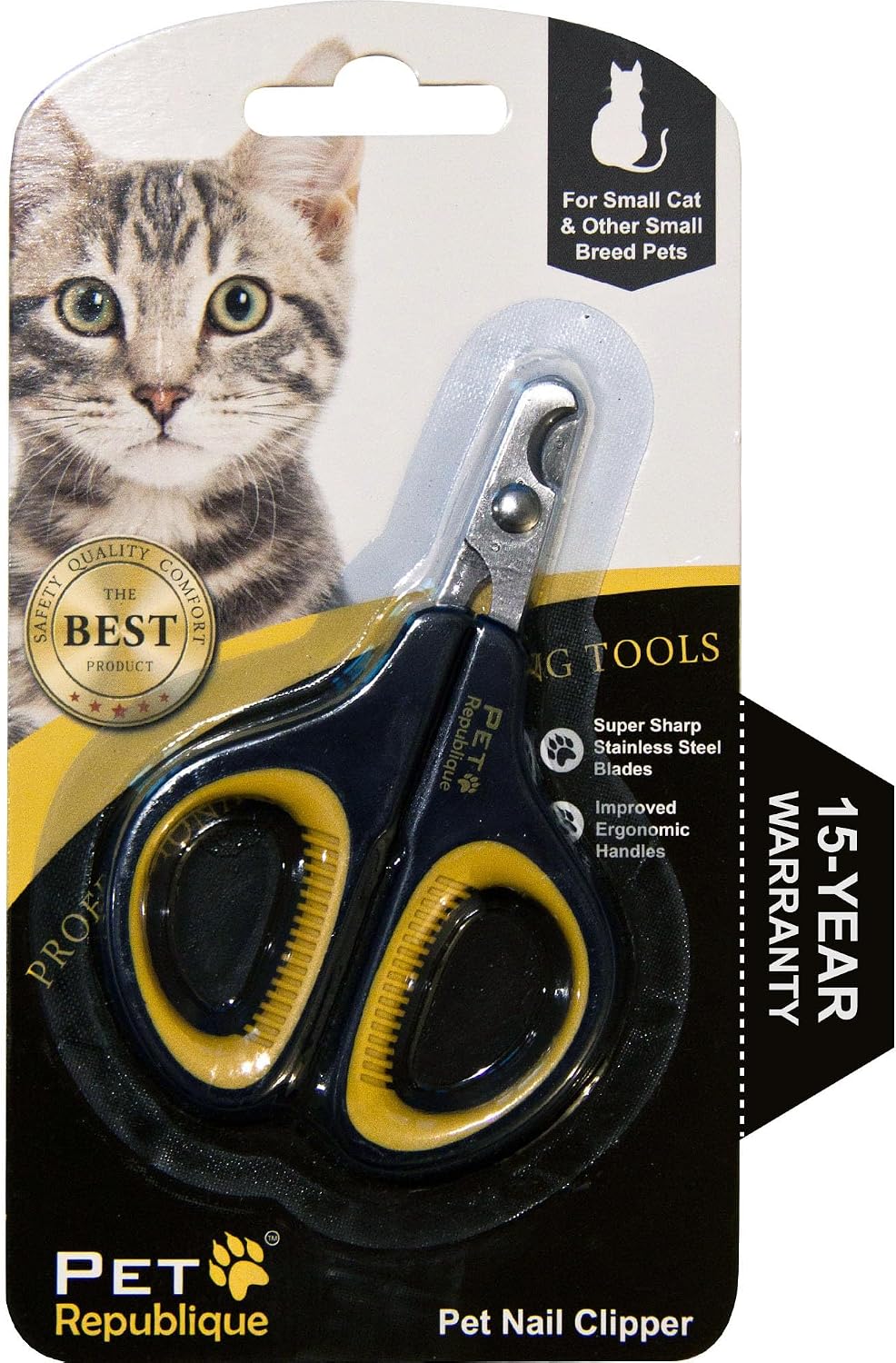 Cat Nail Clippers by Pet Republique – Professional Stainless-Steel Nail Clipper for Cats, Kittens, Hamster, Rabbits, Bir