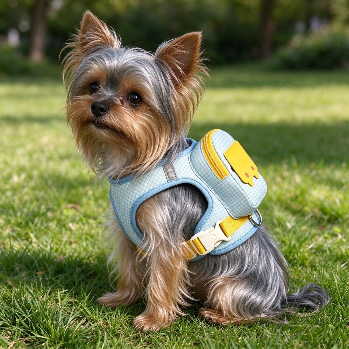 Dog Backpack Harness with Detachable Mini Pouch & Leash for Outdoor