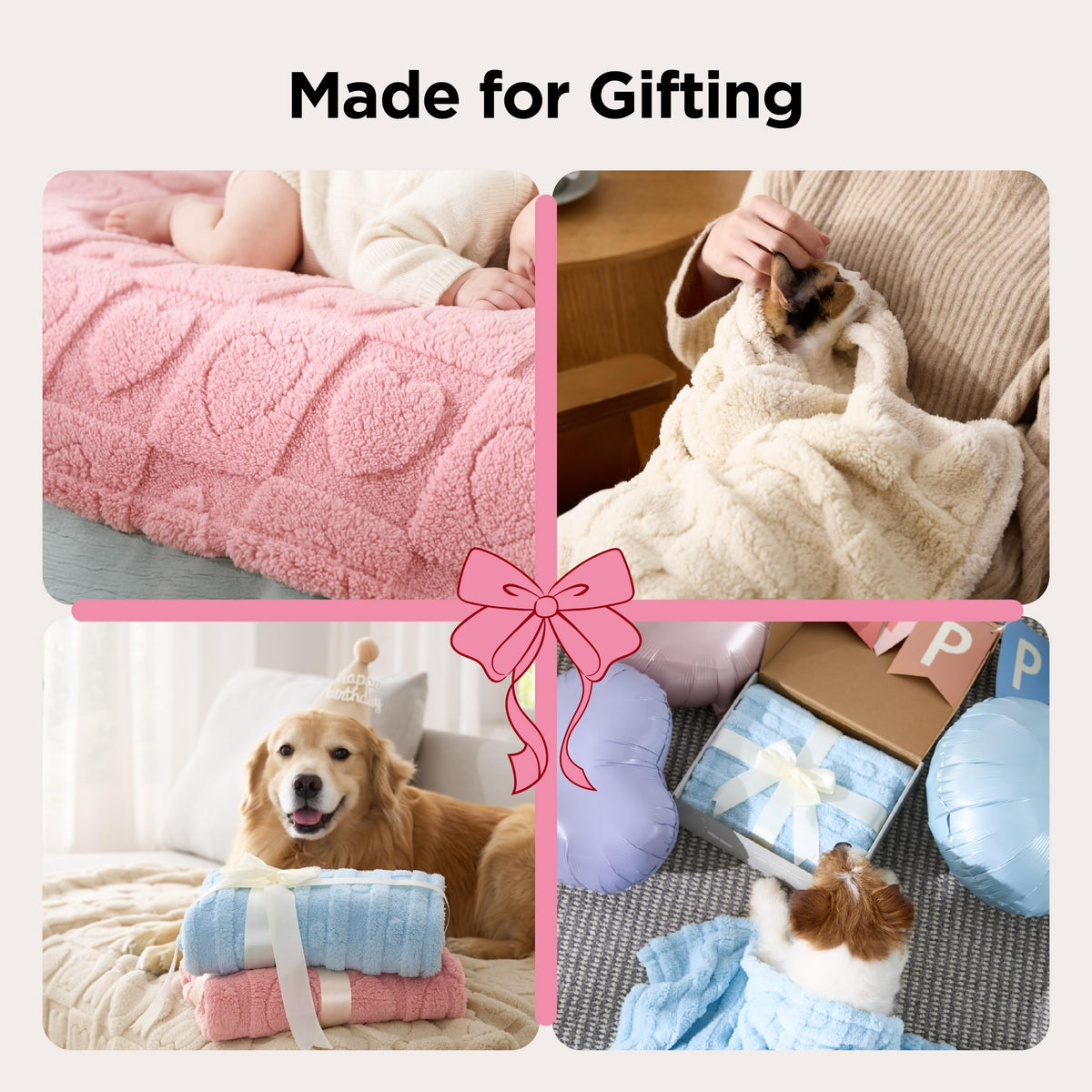 Bedsure Dog Blanket for Small Dogs, Cats & Puppy, Ultra Soft Fleece, 25x35