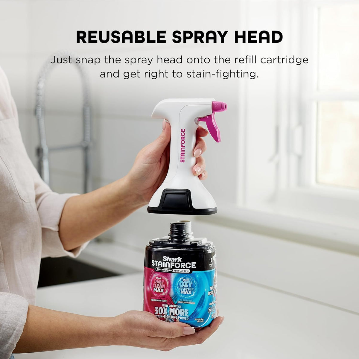Shark StainForce Single Refill Cartridge, Stain & Odor Remover, HXCM500