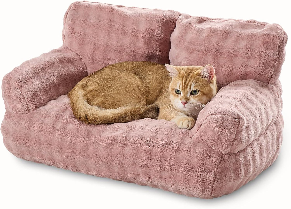 Cat Couch Bed, Cute Pet Sofa for Indoor Cats, 26"x15", Dusty Purple