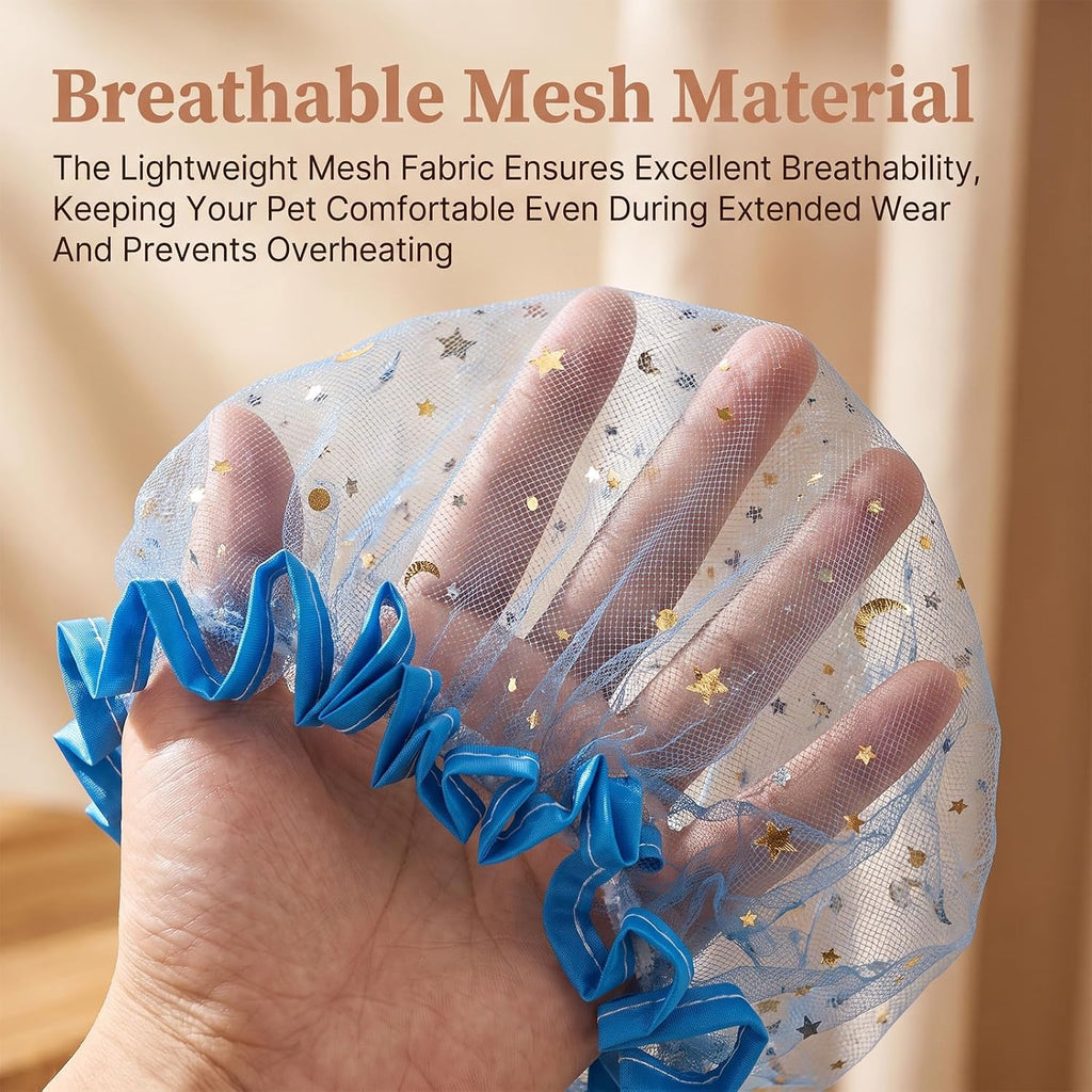 Lndip 8 Pcs Adjustable Dog Face net Breathable Anti Scavenging Mesh Muzzle