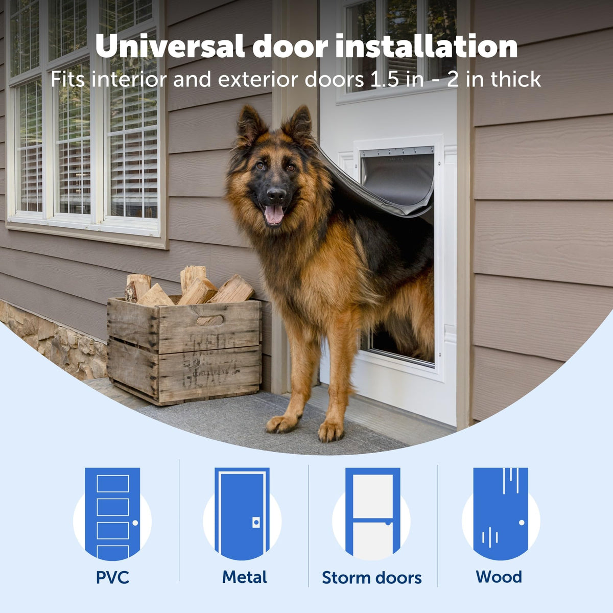 PetSafe Extreme Weather Aluminum Dog Door, 3-Flap Insulated, Large