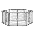 Regalo 192" 6-Panel Super Wide Plastic Baby Gate and Play Yard, Gray