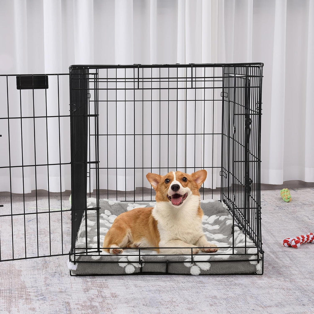BALAPET Washable Dog Crate Pan Cover, Soft Plush Velvet Liner for Dog Crate Tray Fitted Cover for Pet Crate Pan 36 x 23 