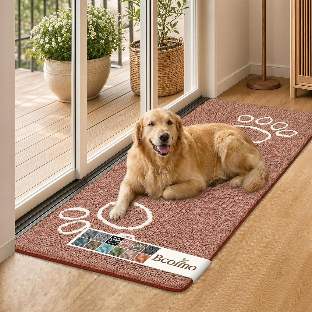 Super Absorbent Dog Door Mat, 30"*20" Anti Slip Mat for Muddy Paws