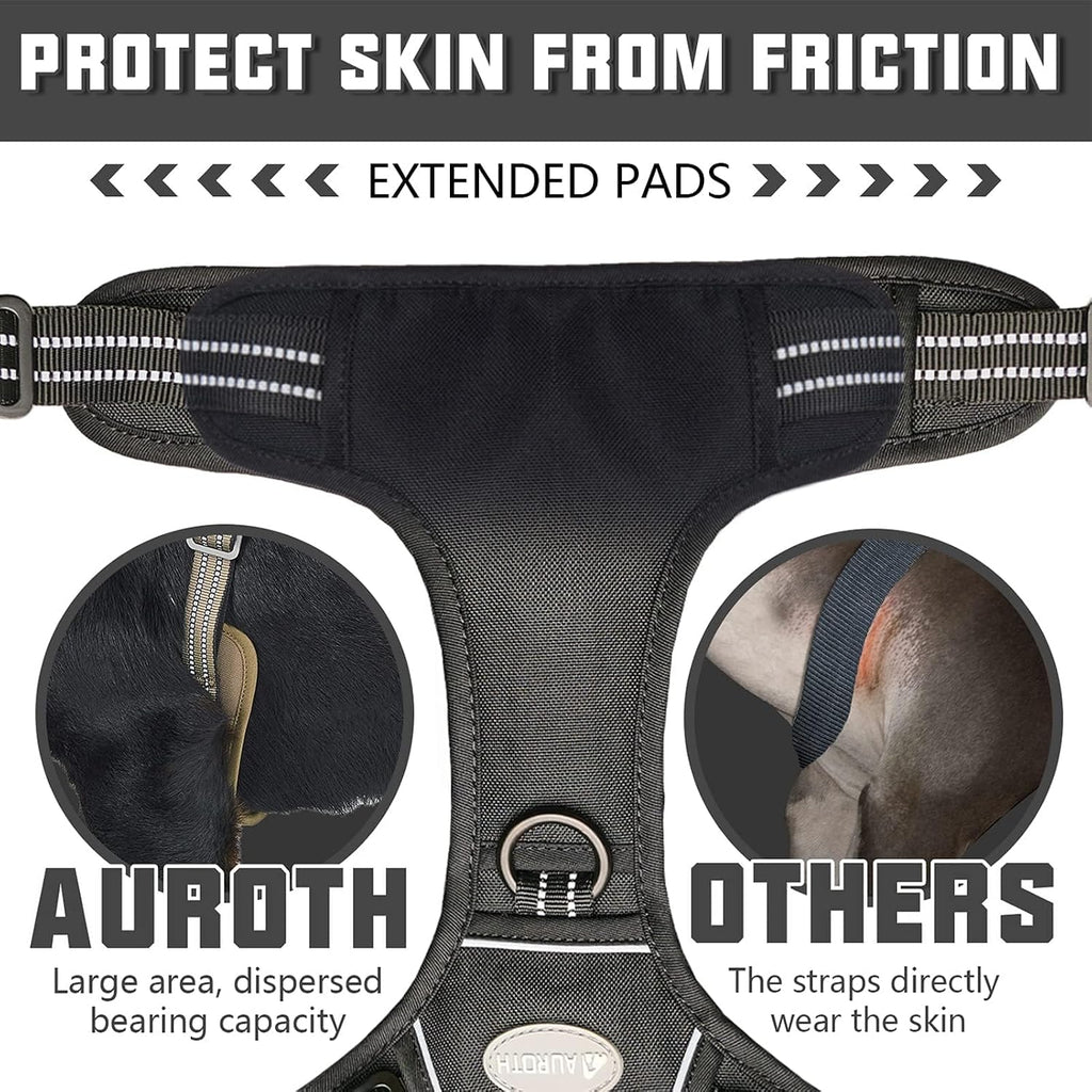 AUROTH Dog Harness for Large Dogs, No Pull Tactical Dog Vest Heavy Duty