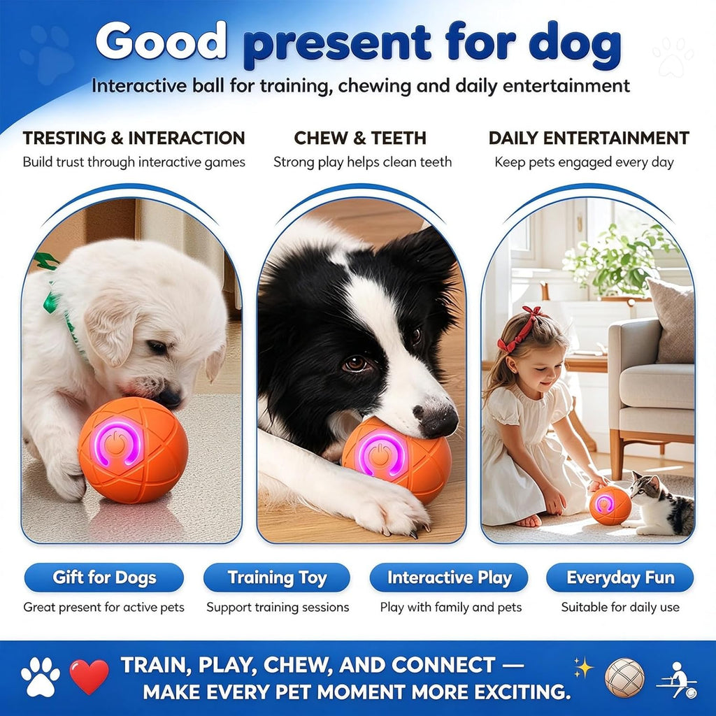 Zig Paw Ball, ZigPaw Ball for Dogs,Smart Dog Ball Large，Blue