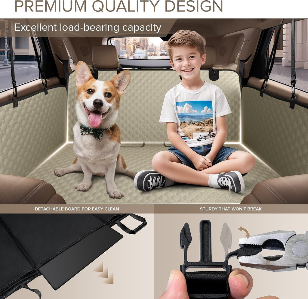 Back Seat Extender for Dogs, Heavy Duty Dog Car Seat Cover for Back Seat