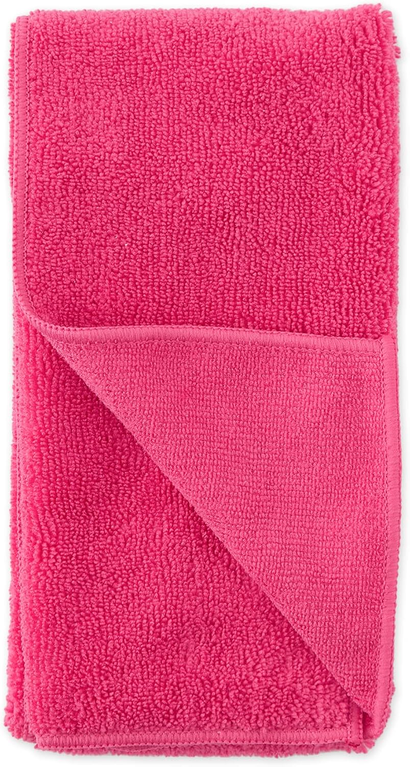 Bone Dry Pet Grooming, Embroidered Microfiber Towel Drying Collection, 15x30, Raspberry Sorbet