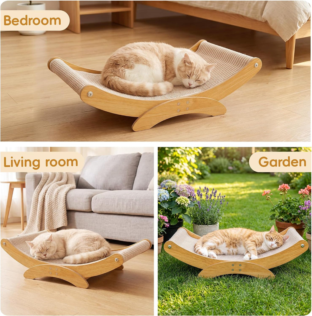 Cat Scratcher Bed for Indoor Cats, 23.6" Large Sisal Cat Scratching Board