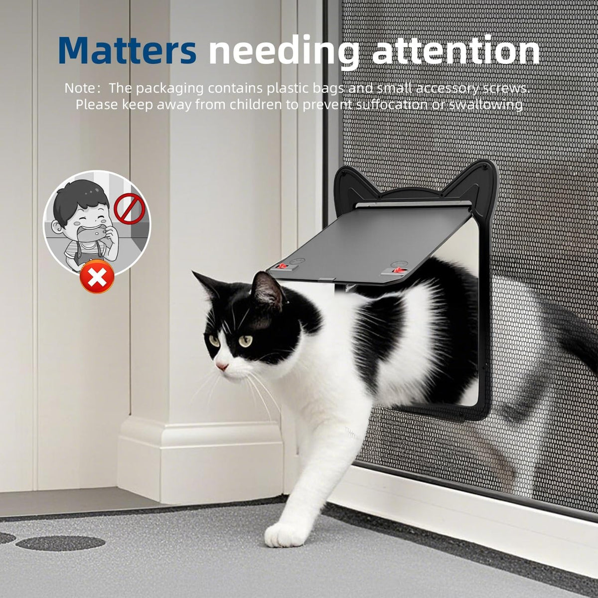 AuraSphere Pet Screen Door Magnetic Lock for Small Dogs and Cats