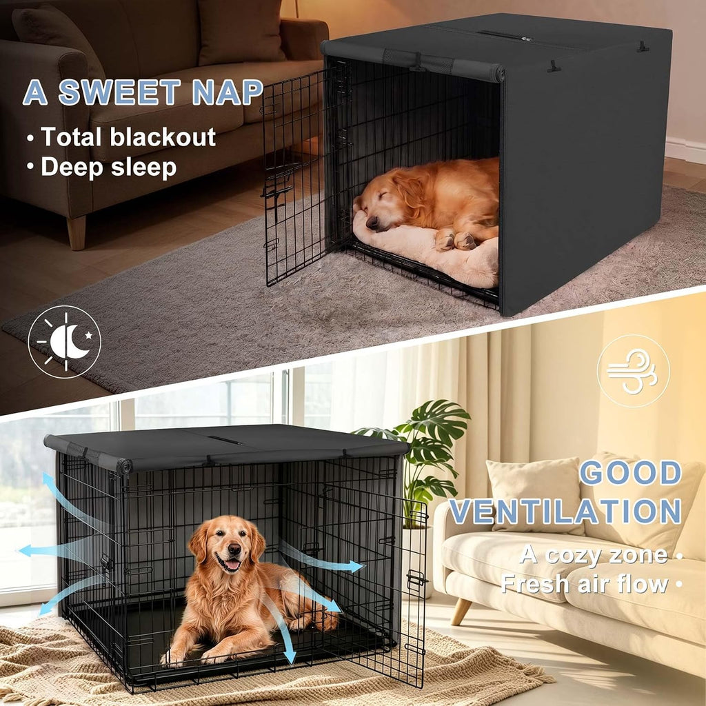 Explore Land Dog Crate Cover, 42 inches, Black