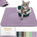 Cat Litter Mat 24"x16",Double Layer EVA Litterbox Mat Purple