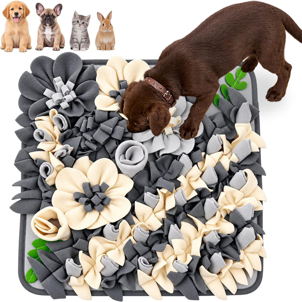 Dog Snuffle Mat, Slow Feeder & Foraging Puzzle Toy, 19.7in, Colorful
