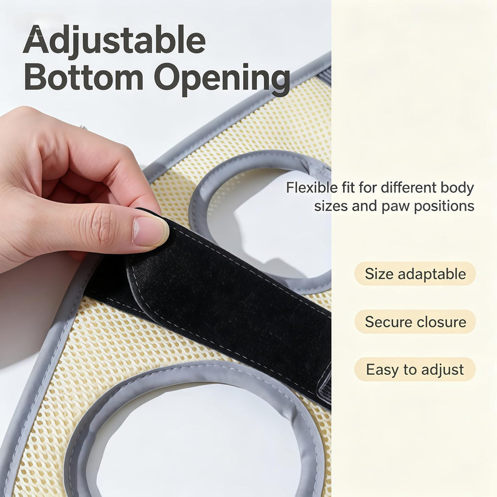 Breathable Mesh Cat Grooming Sling, Adjustable Pet Restraint Harness