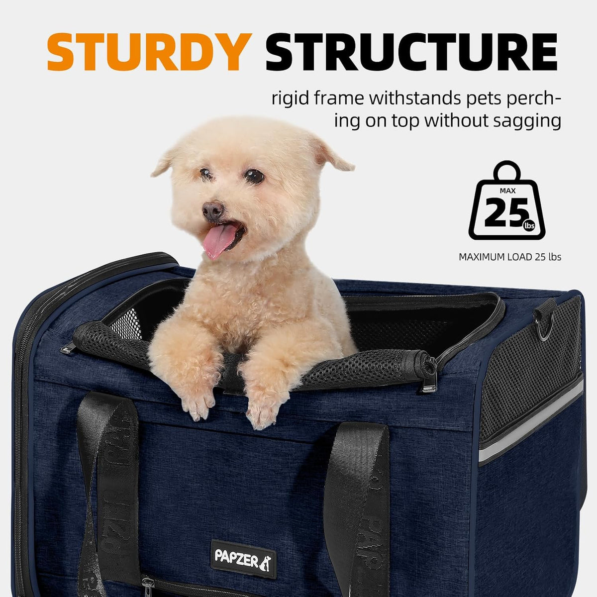Cat Carrier for Travel, Soft-Sided, Top Loading, Privacy Curtain, to 20 lbs