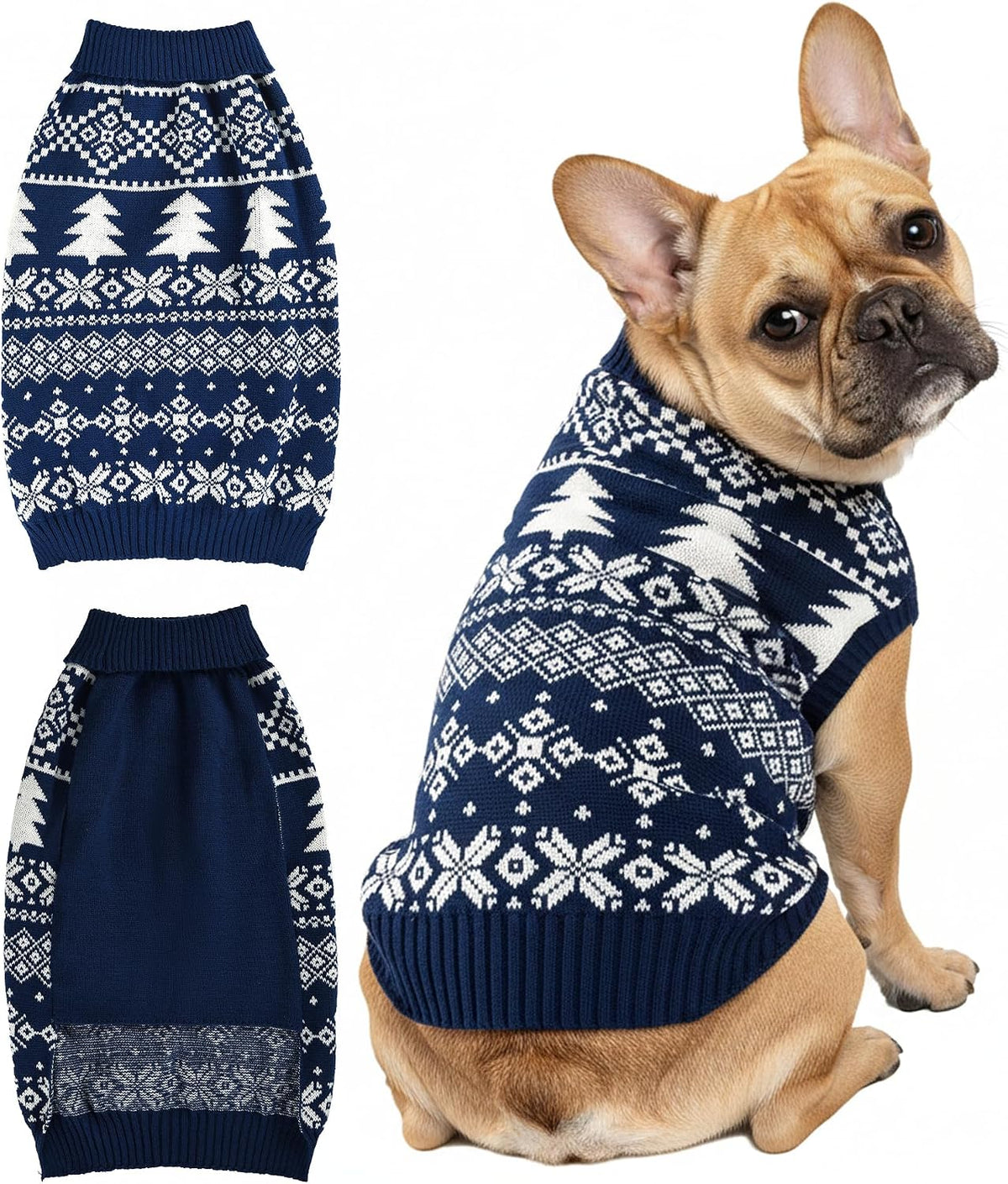 Christmas Dog Sweaters for Small Medium Large Dogs and Cats,Pet Soft Warm Holiday Outfit Girl & Boy,Pup Winter Clothes T
