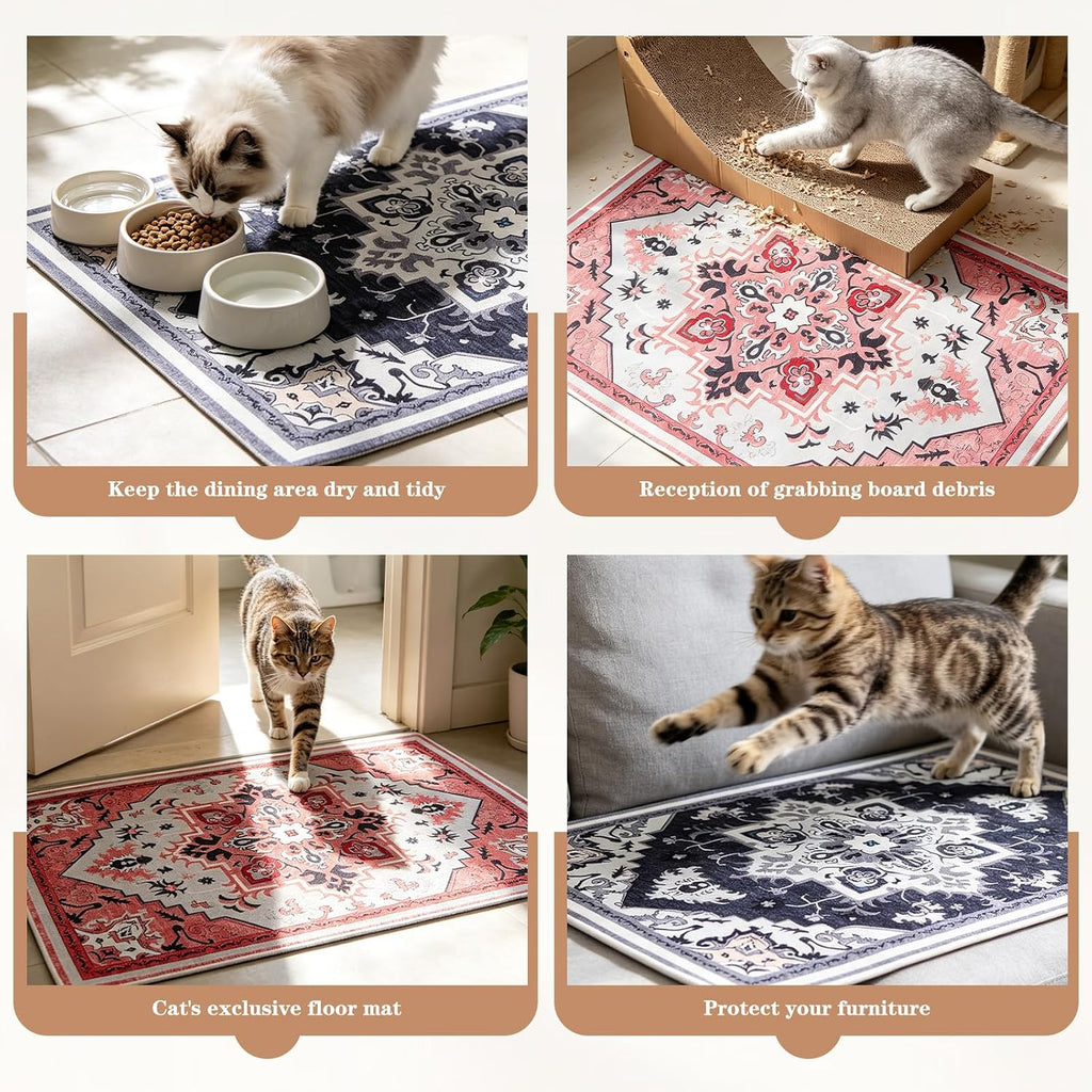 Cat Litter Mat Non-Slip Urine Waterproof Litter Trapping Mat Pad
