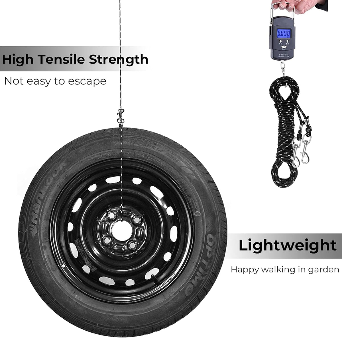Long Cat Leash Reflective Pet Rope for Yard Walking Training Outdoor Use