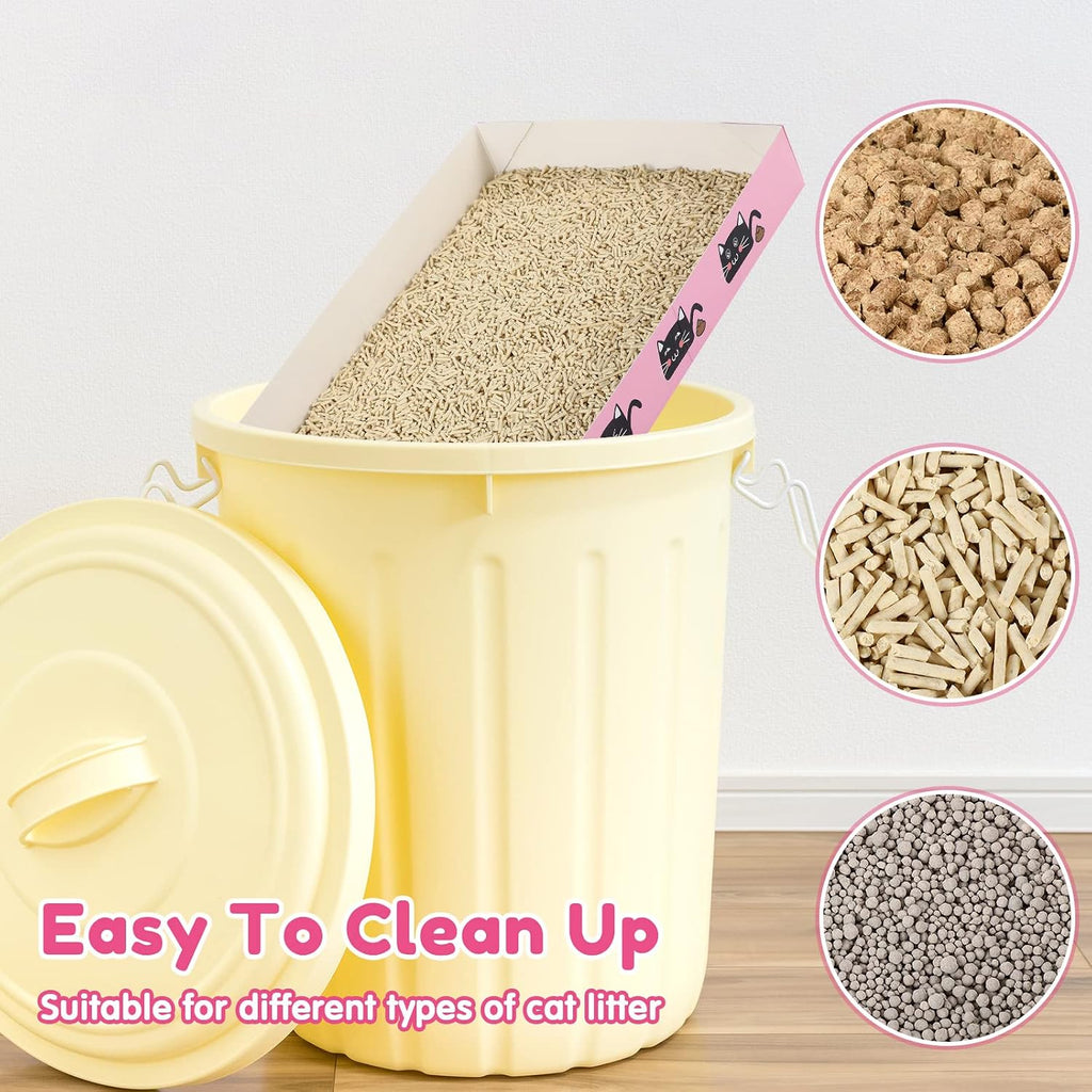 Amyhill 30 Pack Disposable Cat Litter Box Paper Pet Trays,Pink