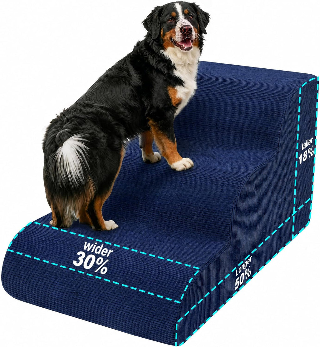 Dog Stairs for Large Dogs 18", Extra Wide Pet Ramp for Bed Couch