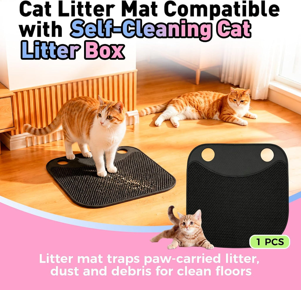 Cat Litter Mat Compatible with Self‑Cleaning Cat Litter Box