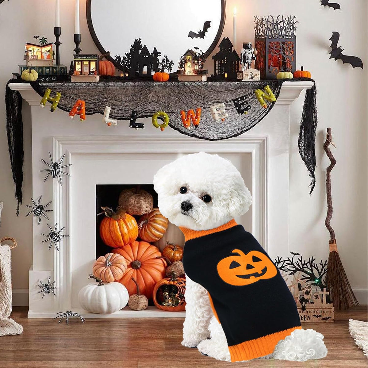 3 Pack Dog Halloween Thanksgiving Christmas Holiday Sweater for Dogs (Medium)