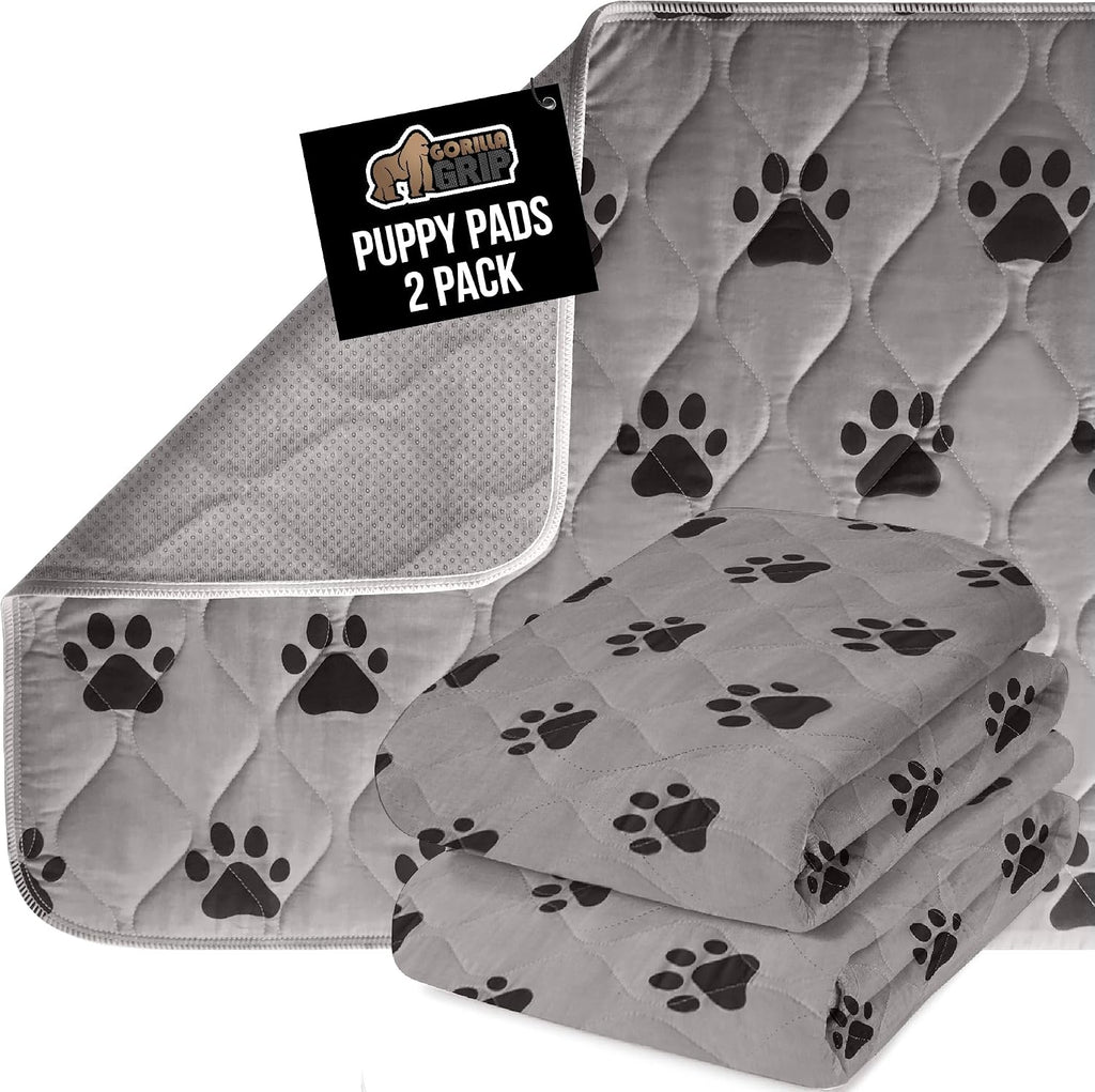 GORILLA GRIP Washable Puppy Pads, Slip Resistant Dog Crate Mat, 46x28