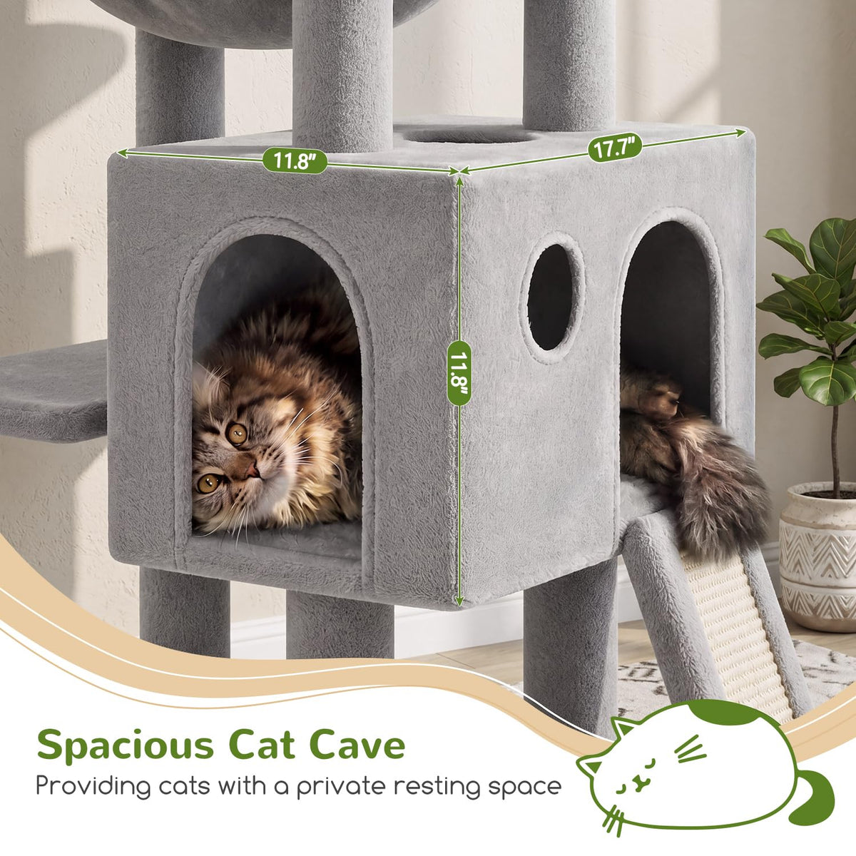 Globlazer F70 Pro Heavy Duty Cat Tree Tower for Indoor Cats Large Adult