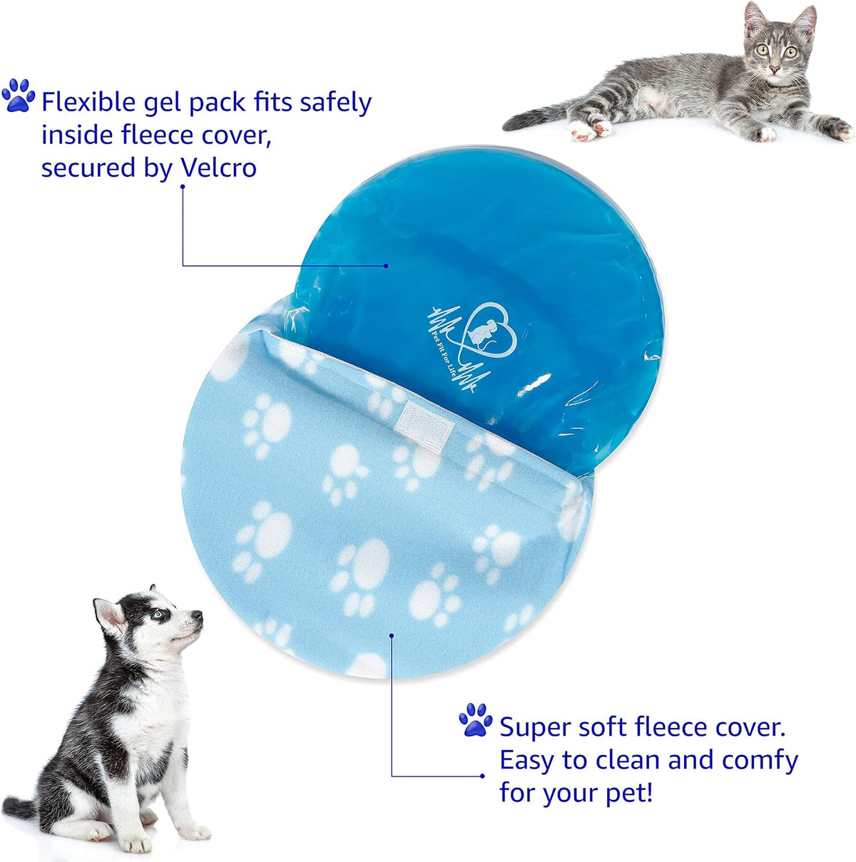 Dog Cooling Mat & Heating Pad Combo, Washable Gel Pet Pad