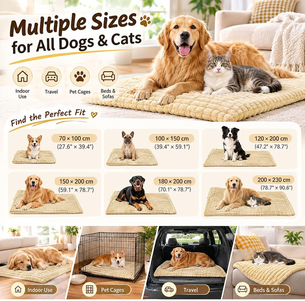 2027 New Yellow Dog Blanket Emotional Support,Soft Faux Rabbit Fur for Dogs