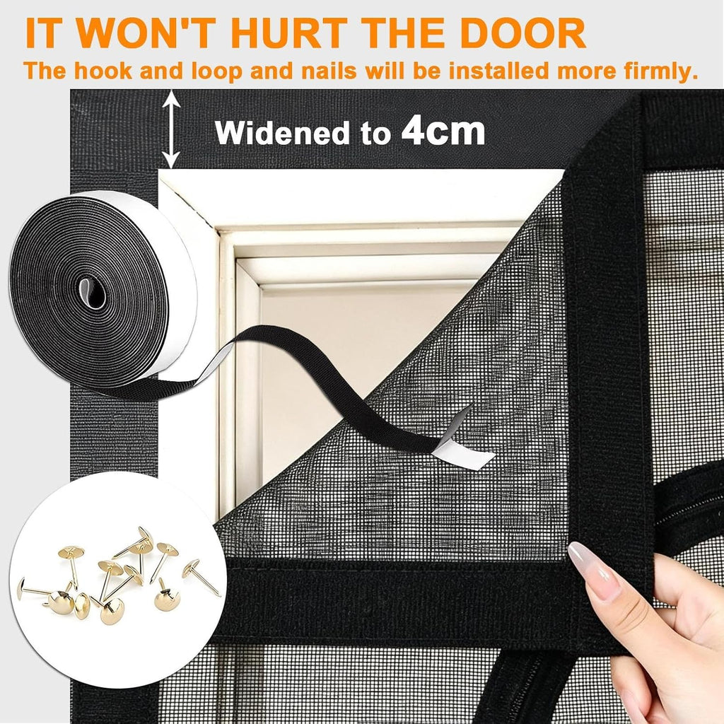 Reinforced Cat Screen Door, 36x76in Heavy Duty Pet Screen Door