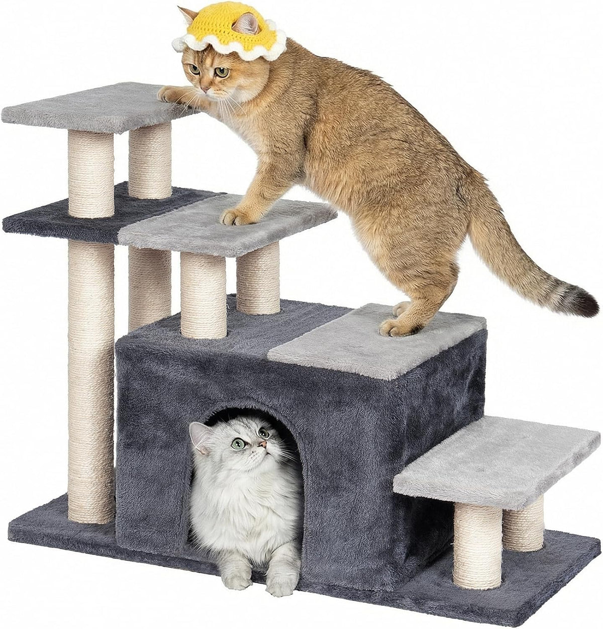 3-in-1 Pet Stairs for Cats, Dog Steps for Small Doggie Rabbits