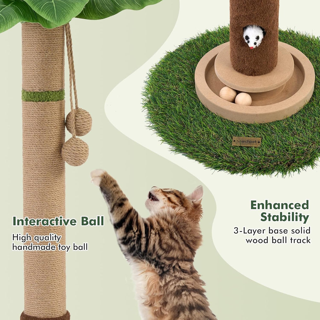 Tall Cat Scratching Post,Cat Toys,Cat Scratcher Tree for Large Cat