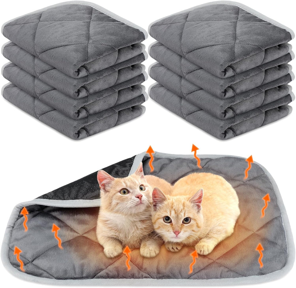 8 Pack Self Heating Cat Mat, Mixing Color, 16 x 20 Inch