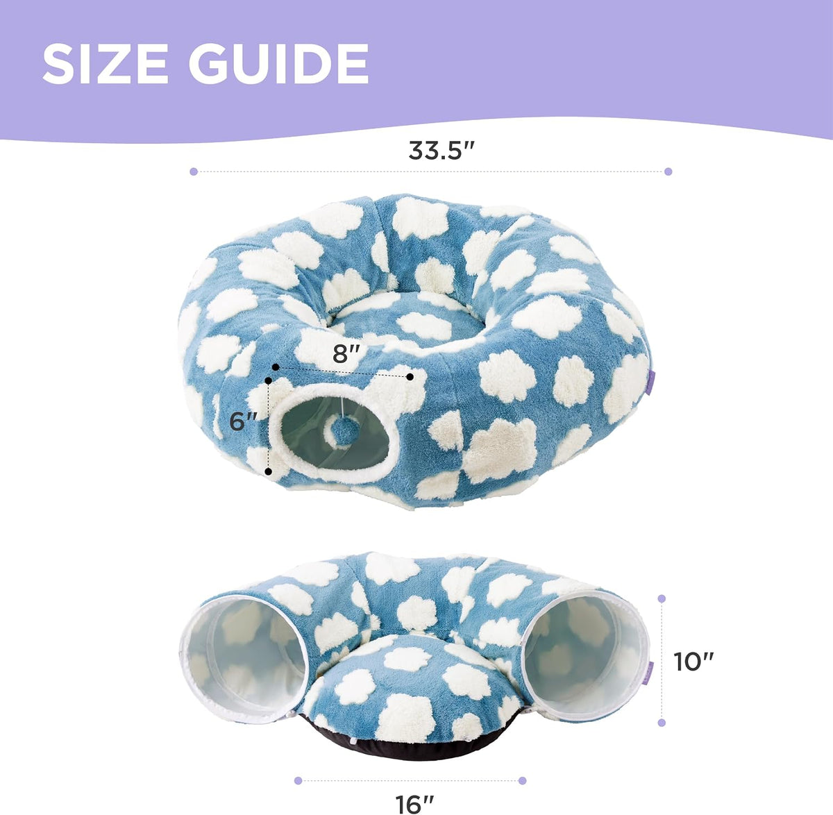 Lesure Donut Original Design Cat Tunnel Bed Kitten Toys for Puppy Bunny