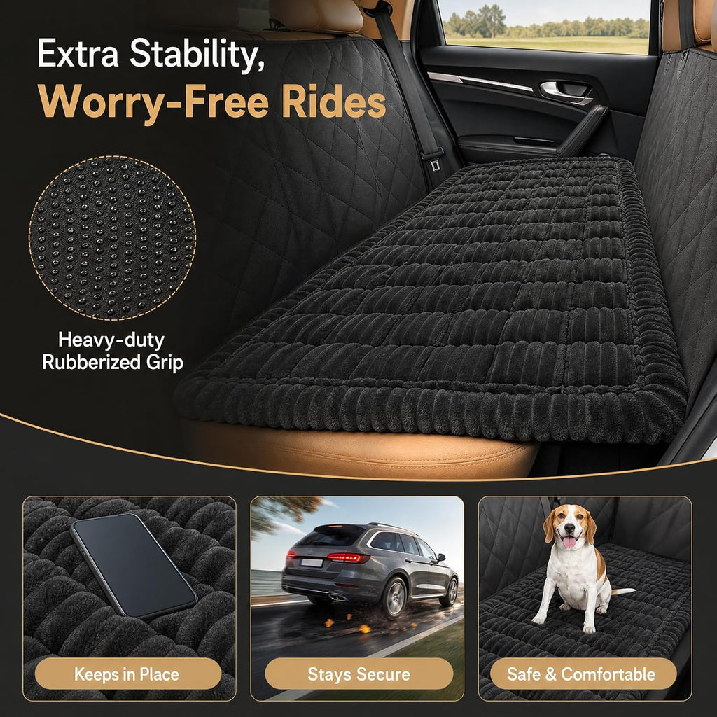 54"x25" Soft Dog Seat Cover Backseat Bed Mat Non-Slip Waterproof (Grey)