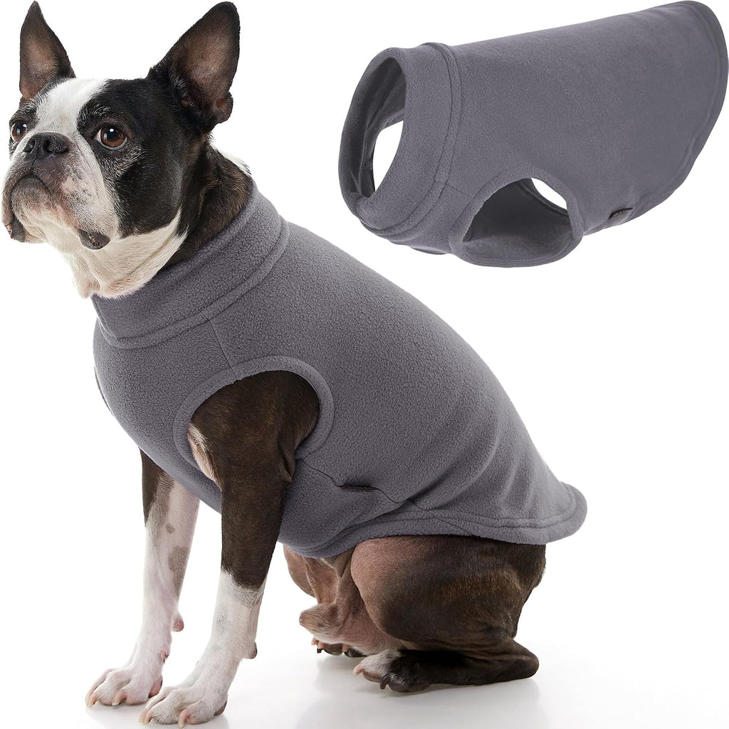 Gooby Stretch Fleece Vest Dog Sweater, Burgundy, Medium