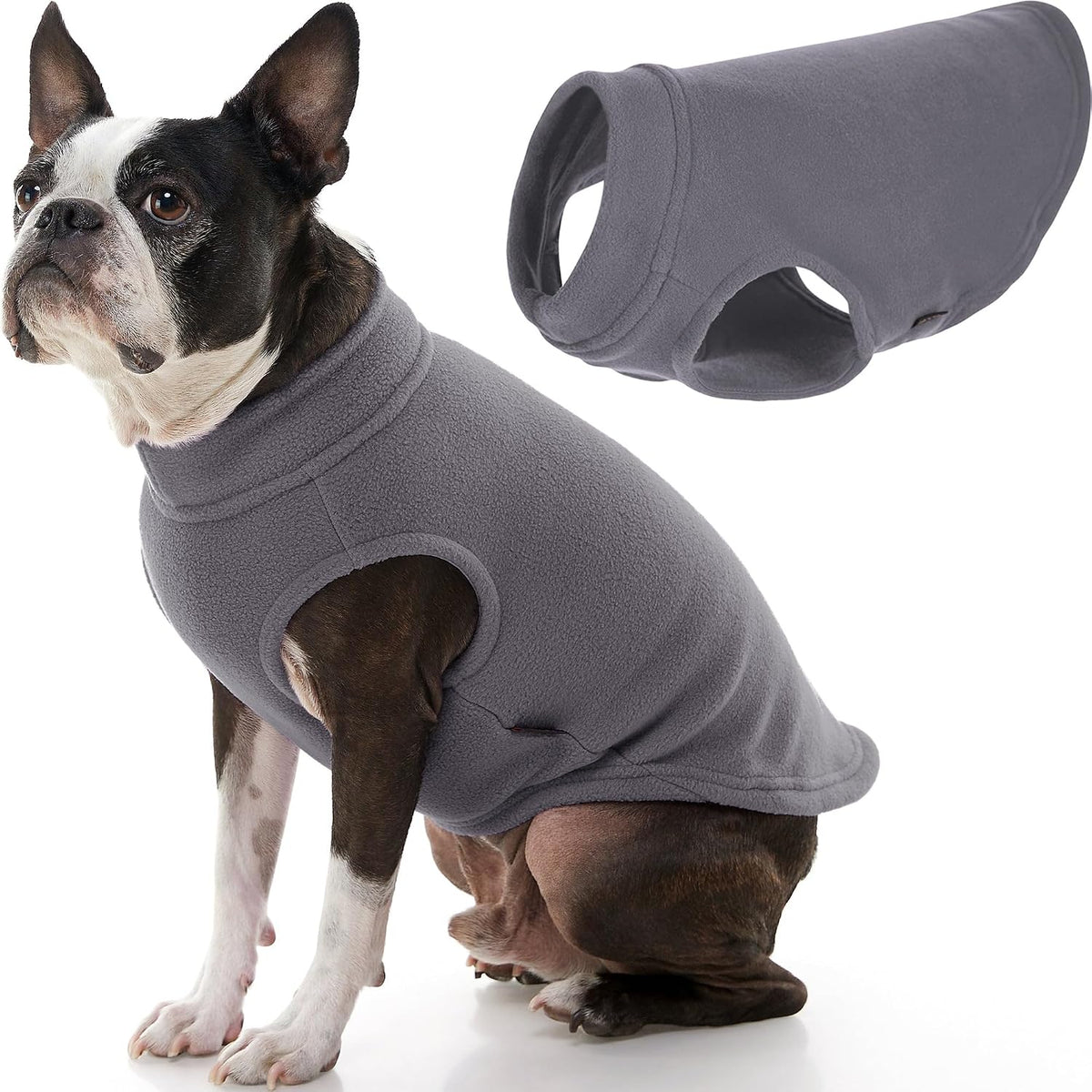 Gooby Stretch Fleece Vest Dog Sweater, Burgundy, Medium