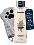 4-in-1 Waterless Cat Shampoo and Conditioner Concentrate with Mitt, Makes 24 Bottles of Dry Shampoo for Cats – Cleanses,