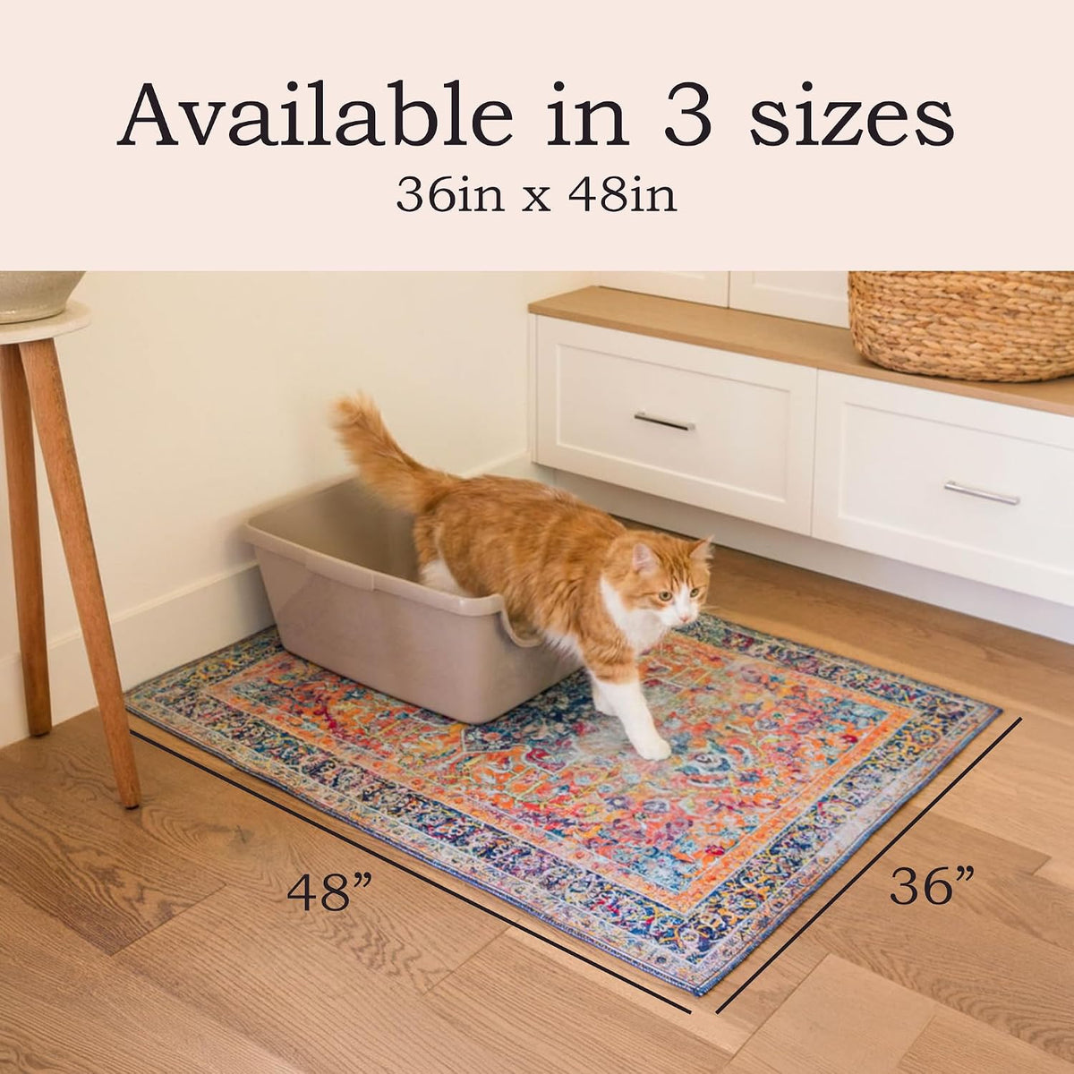 Lovewag Cat Litter Mat, Litter Box Mat, Marmalade Sunshine, 36x48, 2 Pack