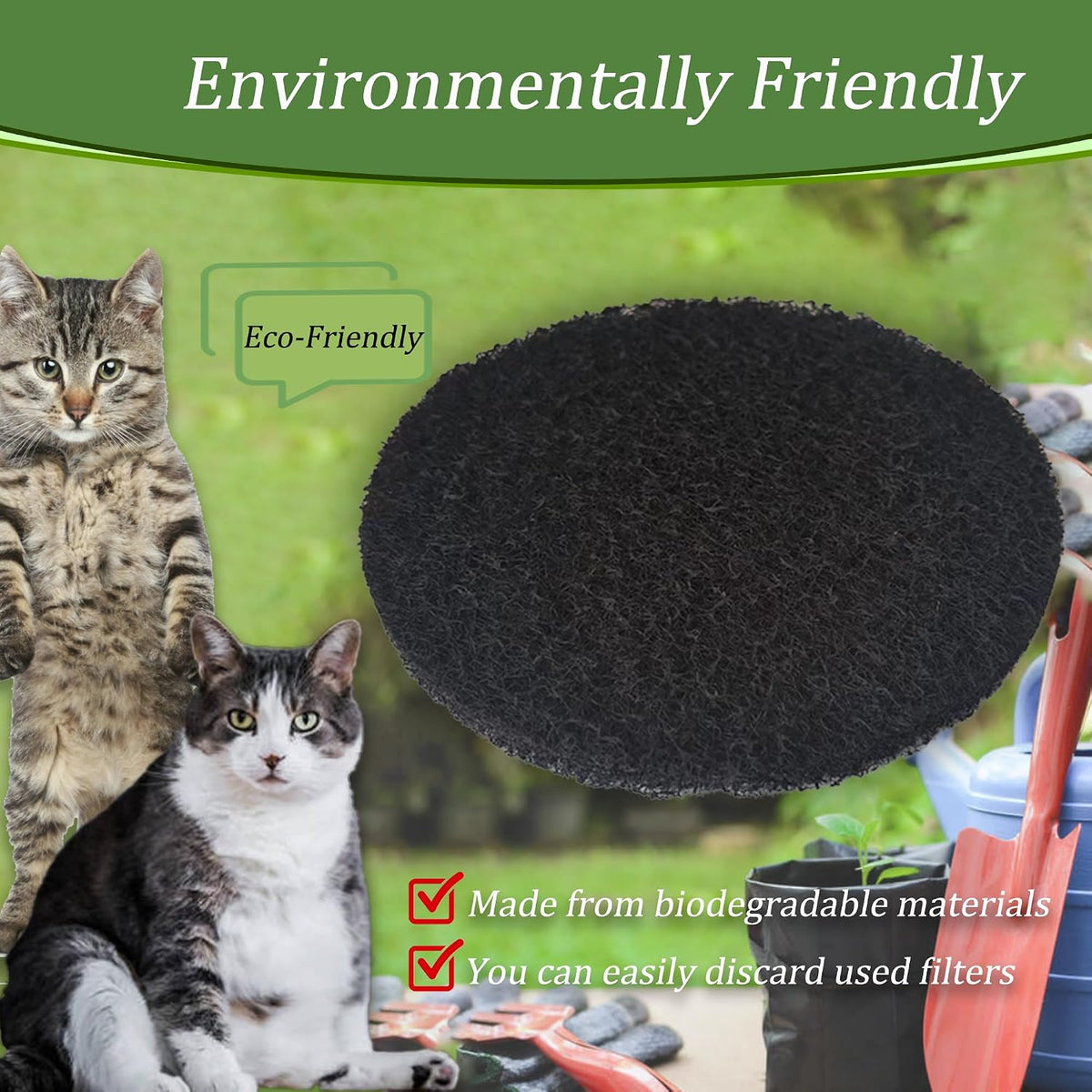6PCS Replacement Filters for Petmate Booda Dome Cat Litter Box