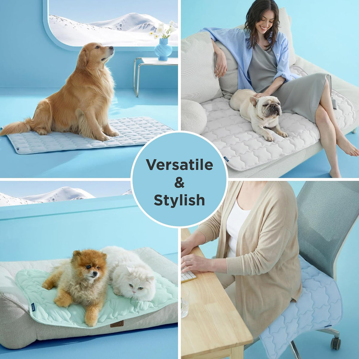 Bedsure ArcticMax™ Cooling Mat for Large Dogs,Q-Max>0.5 Chill Fiber,41In
