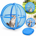Catio Outdoor Cat Enclosure, 27" Giant Hamster Ball for Cats，Blue